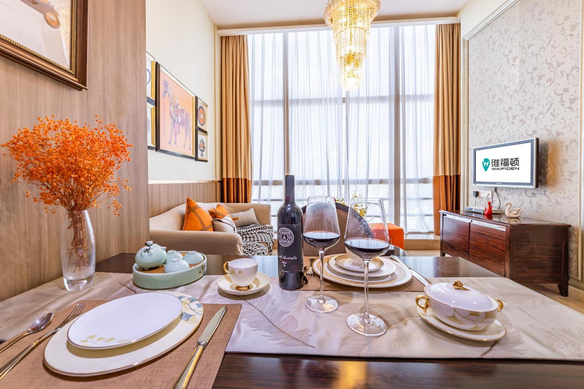 Waifiden Guangzhou Grand View Golden Palace Apartment - Free Shuttle Bus During The Canton Fair מראה חיצוני תמונה