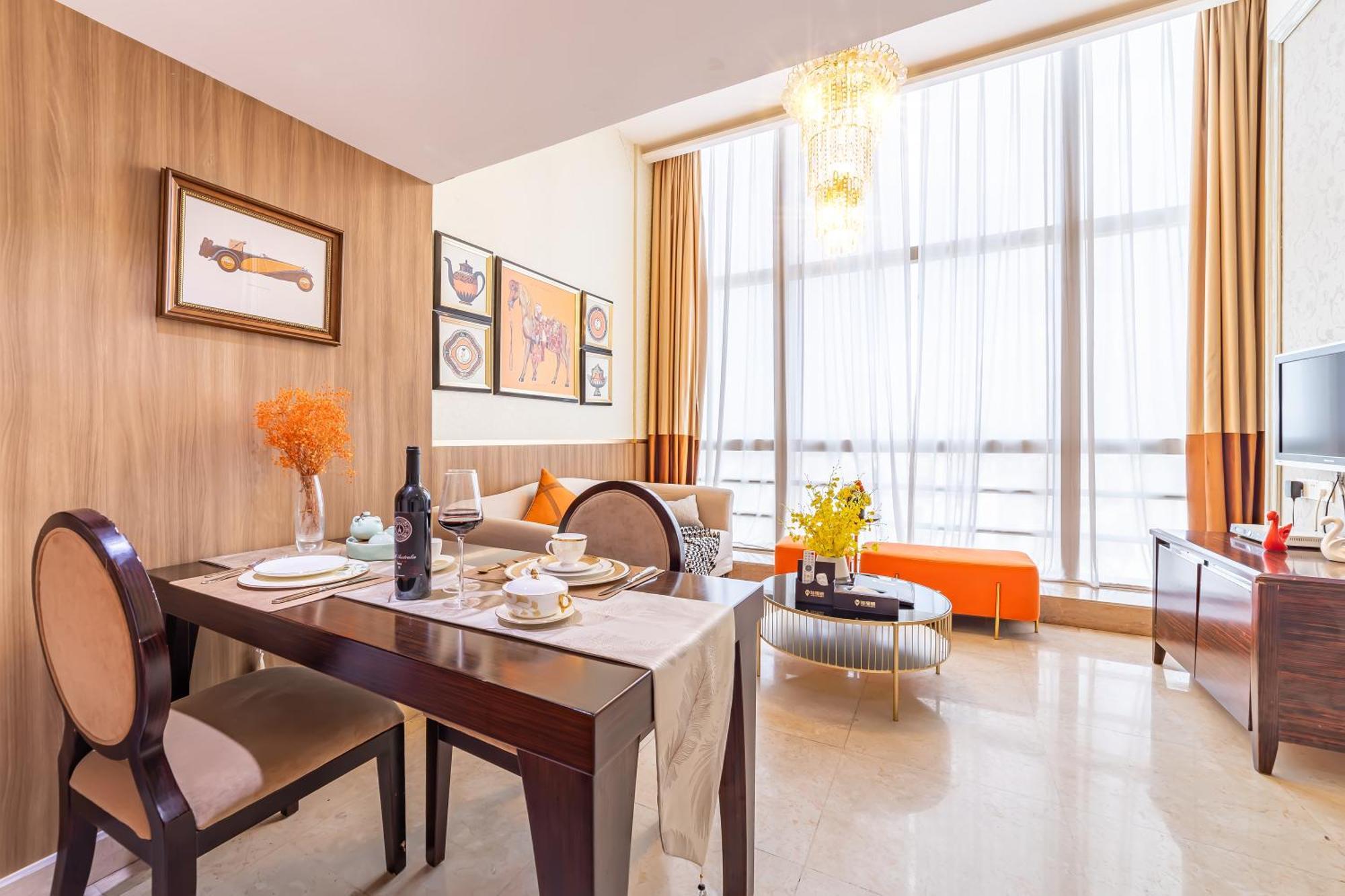 Waifiden Guangzhou Grand View Golden Palace Apartment - Free Shuttle Bus During The Canton Fair מראה חיצוני תמונה