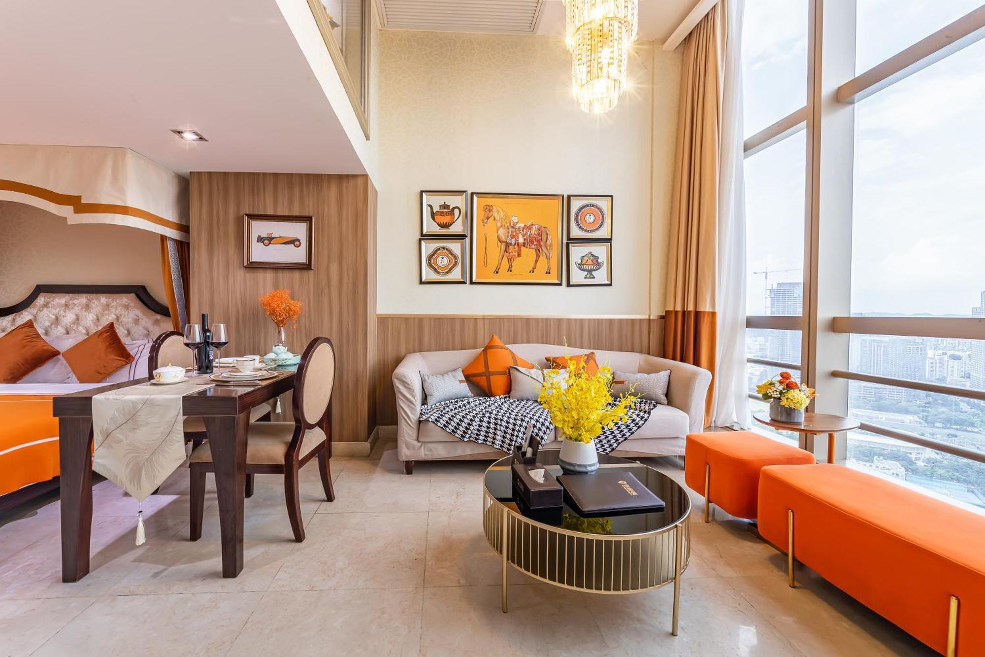 Waifiden Guangzhou Grand View Golden Palace Apartment - Free Shuttle Bus During The Canton Fair מראה חיצוני תמונה